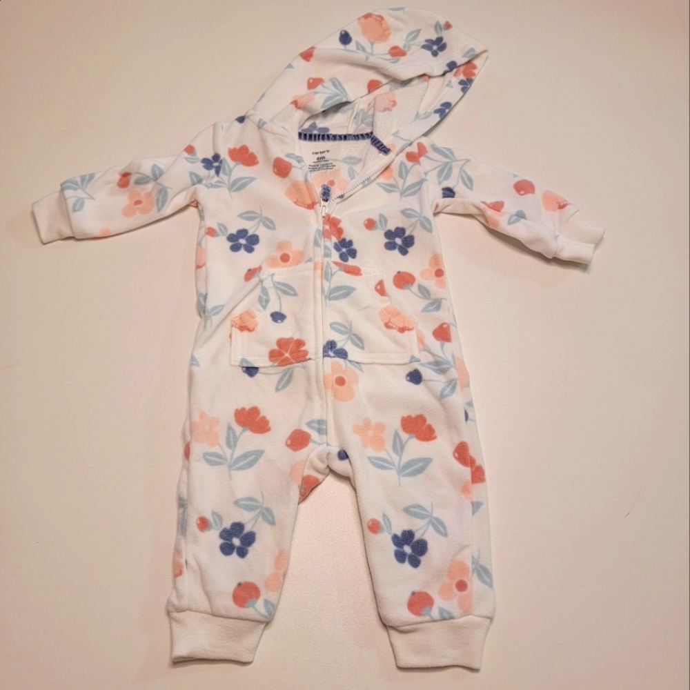 Carter's 6 month hooded fleece coat/onsie